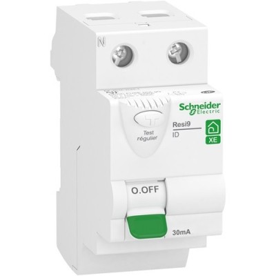 Schneider - Resi9 XE - inter différentiel - 2P - 25A - 30mA - Type AC - embrochable - Réf : R9ERC225