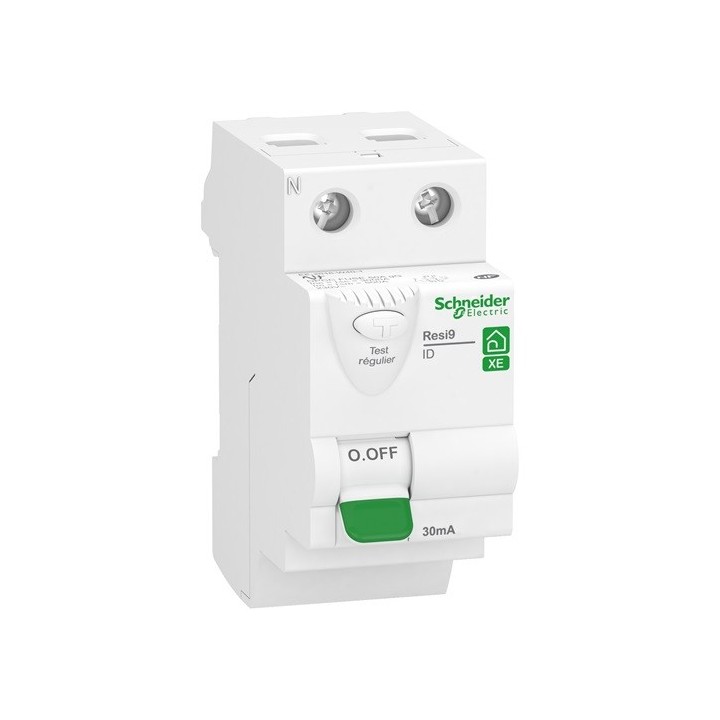 Schneider - Resi9 XE - inter différentiel - 2P - 25A - 30mA - Type AC - embrochable - Réf : R9ERC225