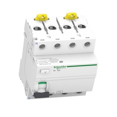 Schneider - Acti9, iID interrupteur différentiel 4P 40A 30mA type AC - Réf : A9R11440