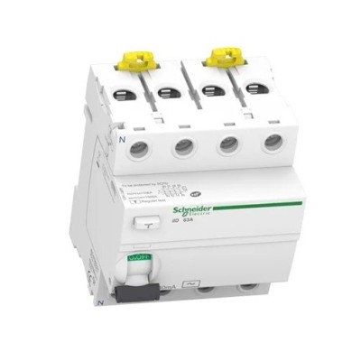 Schneider - Acti9, iID interrupteur différentiel 4P 63A 30mA type AC - Réf : A9R11463