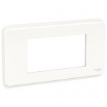 Schneider - Unica Pro - plaque de finition - Blanc - 4 modules - Réf : NU411418