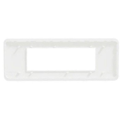 Schneider - Unica Pro - plaque de finition - Blanc - 6 modules - Réf : NU411618