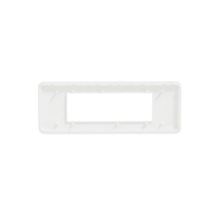 Schneider - Unica Pro - plaque de finition - Blanc - 6 modules - Réf : NU411618