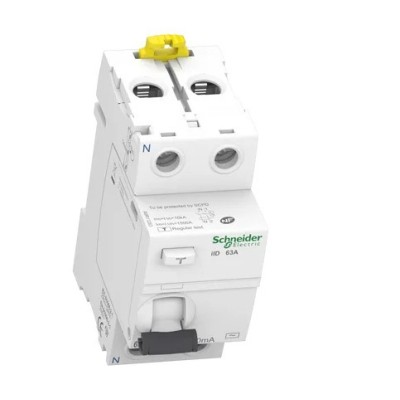 Schneider - Acti9, iID interrupteur différentiel 2P 63A 30mA type AC - Réf : A9R11263