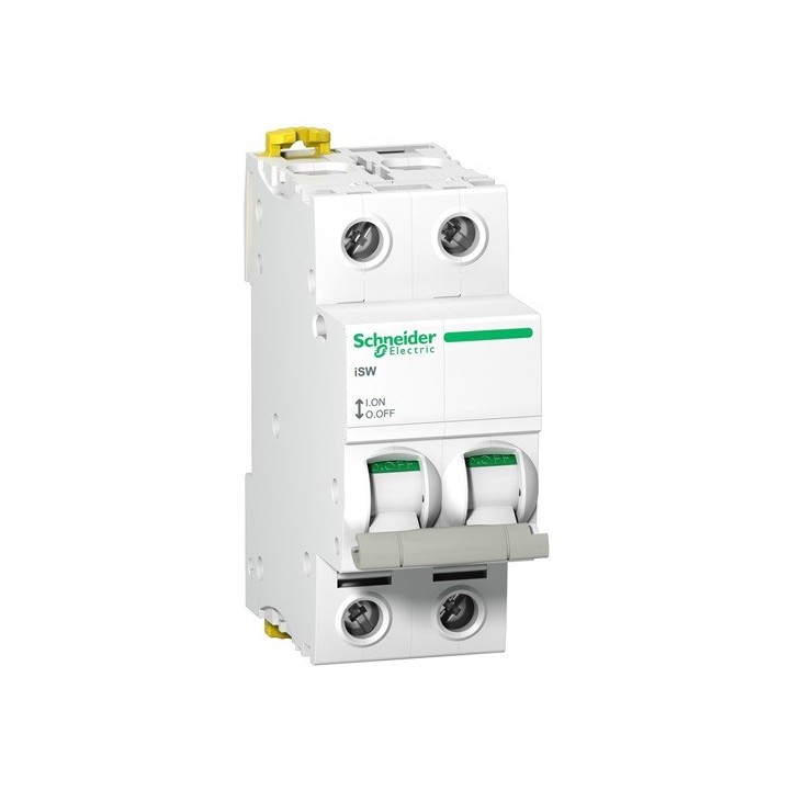 Schneider - Acti9, Isw Interrupteur-Sectionneur 2P 40A 415Vac - Réf : A9S65240
