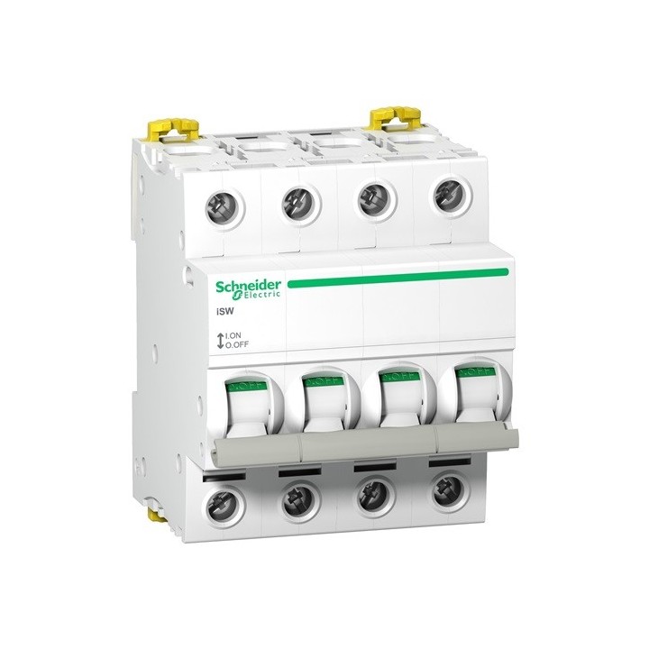 Schneider - Acti9, iSW interrupteur-sectionneur 4P 40A 415VAC - Réf : A9S65440