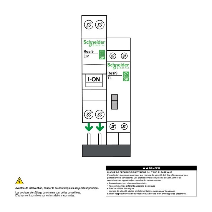 Schneider - Resi9 XP - télérupteur - 2NO - 16A - R9PCL216