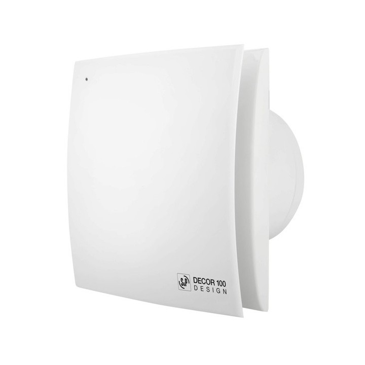S&P - Aérateur extra-plat design, 80 m3/h, 10,7W, clapet anti-retour - 100 C - Réf : 401446
