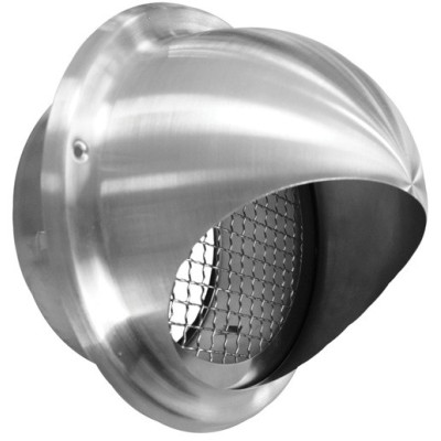 S&P - Prise d'air ou sortie d'air de façade, semi-sphérique, en acier inox Ø 160 mm - Réf : 870263
