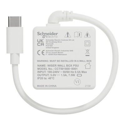 Schneider - Wiser - Alimentation murale HUB0 2nd gen - Réf : CCT501800-0001