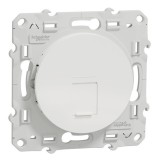 Schneider Odace - Prise RJ45 - Blanc - Grade 1 - Téléphone + Informatique - Réf : S520475