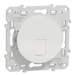 Schneider Odace - Prise RJ45 - Blanc - Grade 3 - Multimédia + - cat. 6A STP(longue distance) - Réf : S520477