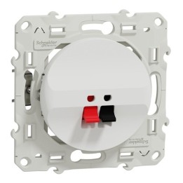 Schneider Odace - Prise Haut-Parleurs - Blanc - Réf : S520487