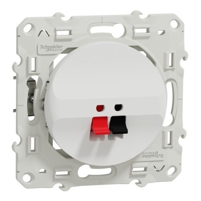 Schneider Odace - Prise Haut-Parleurs - Blanc - Réf : S520487