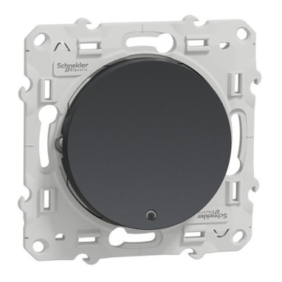 Schneider Odace - Interrupteur Va et Vient Lumineux ou témoin - Anthracite - Réf : S540263