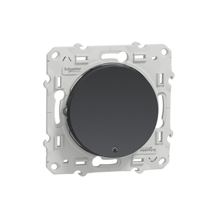 Schneider Odace - Interrupteur Va et Vient Lumineux ou témoin - Anthracite - Réf : S540263