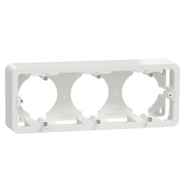 Schneider - Unica - boîte en saillie - Blanc - 3 postes - Réf : NU840618