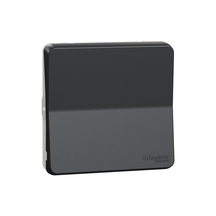 Schneider Mureva Styl - Bouton Poussoir composable IP55- connexion automatique gris - Réf : MUR35027