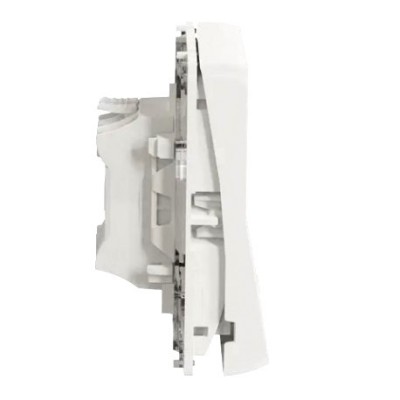 Schneider Mureva Styl - Bouton poussoir lumineux LED composable - IP55 blanc - Réf : MUR39127