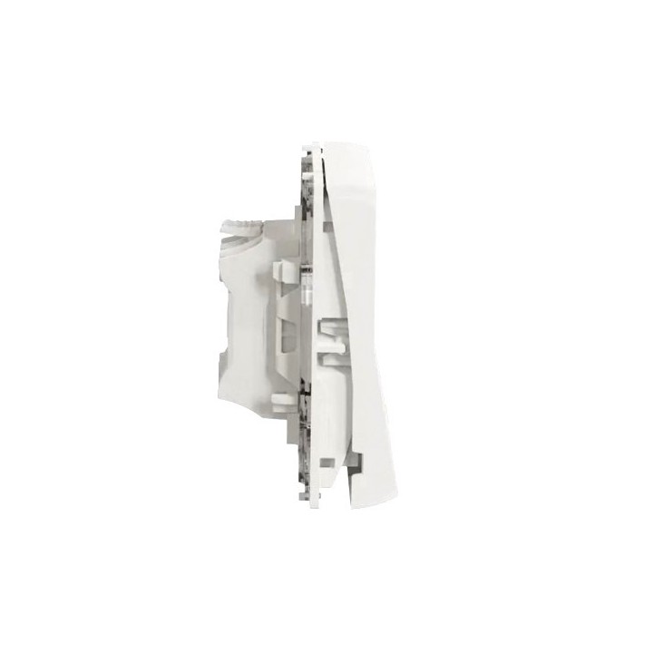 Schneider Mureva Styl - Bouton poussoir lumineux LED composable - IP55 blanc - Réf : MUR39127