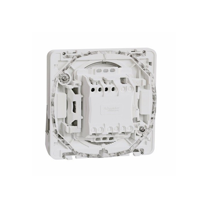 Schneider Electric - Mureva Styl - Bouton poussoir porte-etiquette - composable - IP55 - IK08 - blanc - Réf : MUR39129