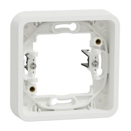 Schneider Mureva Styl - Cadre 1 poste à griffes encastré - IP55 blanc - Réf : MUR39108
