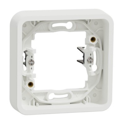 Schneider Mureva Styl - Cadre 1 poste à griffes encastré - IP55 blanc - Réf : MUR39108