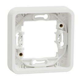 Schneider Mureva Styl - Cadre 1 poste encastré IP55 blanc - Réf : MUR39107