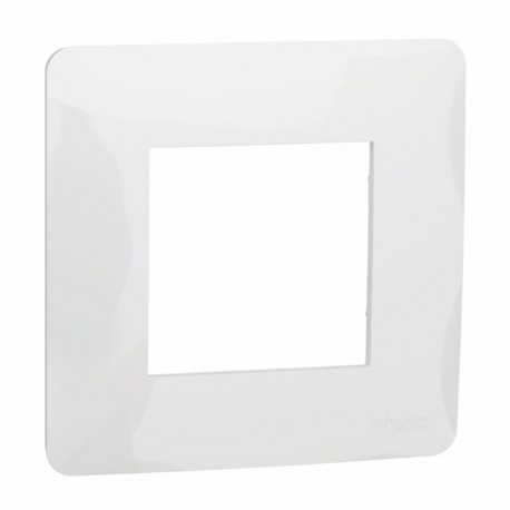 Schneider - Unica Studio - plaque de finition - Blanc - 1 poste - Réf : NU200218