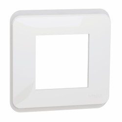 Schneider - Unica Pro - plaque de finition - Blanc - 1 poste - Réf : NU400218
