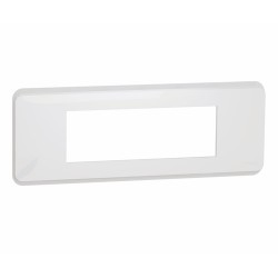 Schneider - Unica Pro - plaque de finition - Blanc - 6 modules - Réf : NU411618