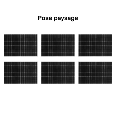 Kit Photovoltaïque 2700W - Toiture en tuile plate - Pose paysage - Onduleur hybride Huawei - Réf : PV442700M-TP-PA