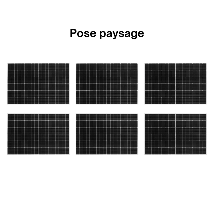 Kit Photovoltaïque 2700W - Toiture en tuile plate - Pose paysage - Onduleur hybride Huawei - Réf : PV442700M-TP-PA