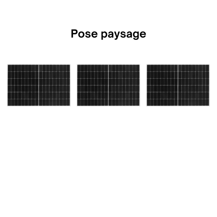 Kit Photovoltaïque 1350W - Toiture en ardoise - Pose paysage - Onduleur hybride Huawei - Réf : PV441350M-A-PA