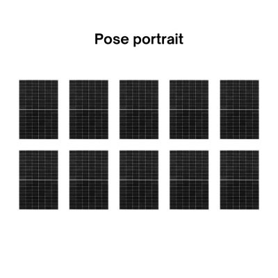Kit Photovoltaïque 4500W - Toiture en ardoise - Pose portrait - Onduleur hybride Huawei - Réf : PV444500T-A-PO