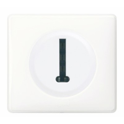 Legrand Céliane - Prise Téléphone en T 8 contacts - Ensemble Blanc complet - Réf : 099562