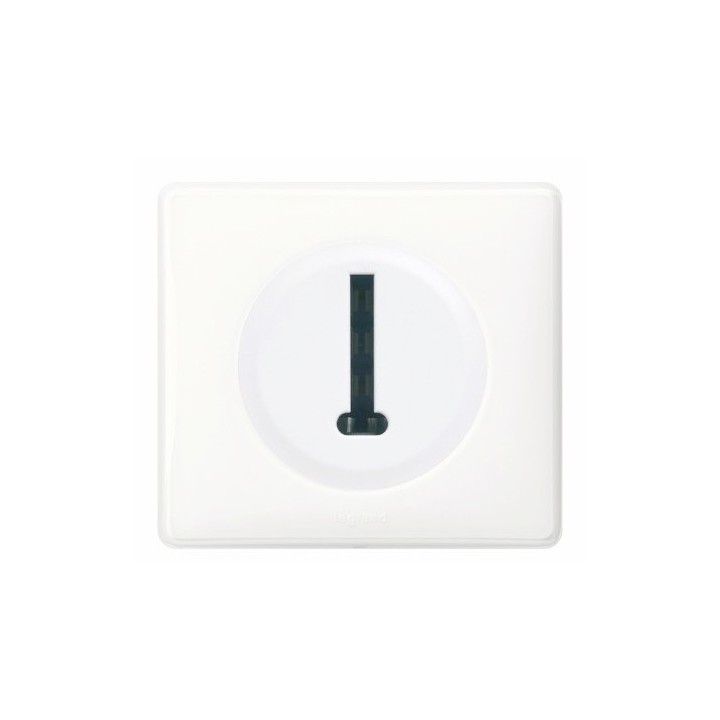 Legrand Céliane - Prise Téléphone en T 8 contacts - Ensemble Blanc complet à Griffes - Réf : 099562G