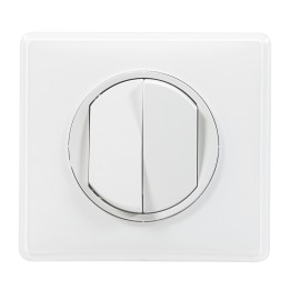 Legrand Céliane - Double Va et Vient 10A - Ensemble Blanc complet - Réf : 099566