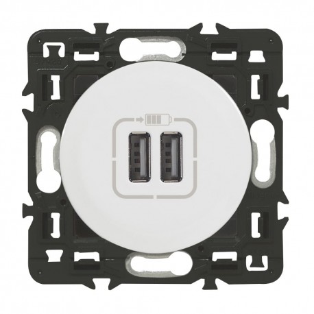 Double Chargeur USB 2.4A Compact - 2 Ports, 12W Max - Compatible 100-240V, Prise Européenne