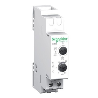 Schneider - Acti9 MINp - minuterie 30s..20mn/1h - contact 16A/230Vca - fonction télérupteur - Réf : CCT15233