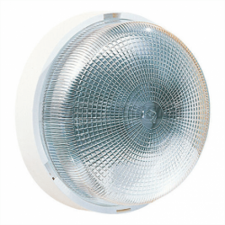 Krisane - Hublot LED rond en verre avec douille E27 - Blanc - IP44 - Réf : KRI29806