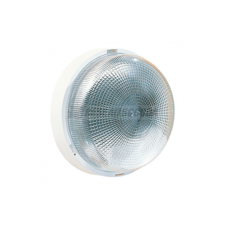 Krisane - Hublot LED rond en verre avec douille E27 - Blanc - IP44 - Réf : KRI29806