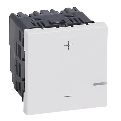 Legrand - Interrupteur variateur Mosaic universel 2 fils sans neutre 125W LED 2 modules - Blanc - Réf : 078407A