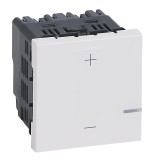 Legrand - Interrupteur variateur Mosaic universel 2 fils sans neutre 125W LED 2 modules - Blanc - Réf : 078407A