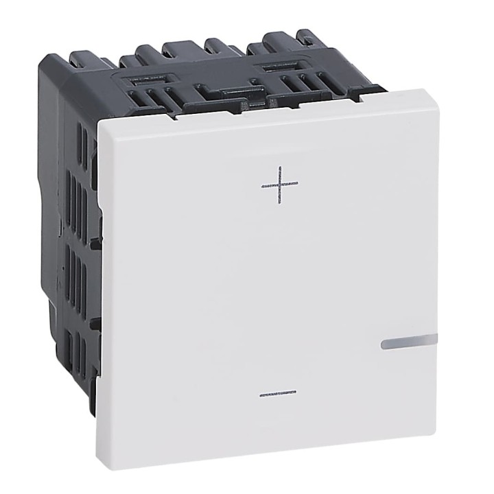 Legrand - Interrupteur variateur Mosaic universel 2 fils sans neutre 125W LED 2 modules - Blanc - Réf : 078407A