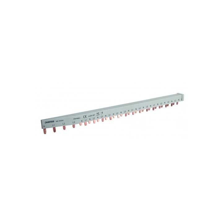 Ohmtec - Barre de pontage d'équilibrage 3P+N 63A - Réf : 423261