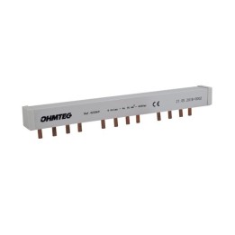 Ohmtec - Barre de pontage tétrapolaire - 63A - 12 modules - Réf : 423269