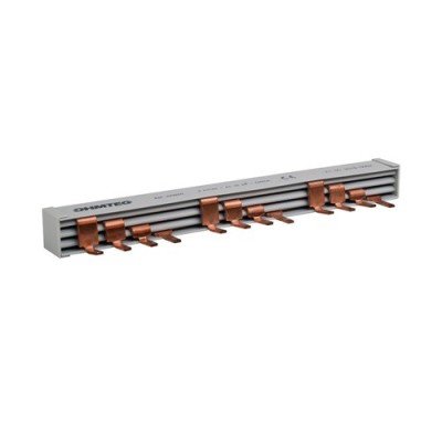 Ohmtec - Barre de pontage tétrapolaire - 63A - 12 modules - Réf : 423269