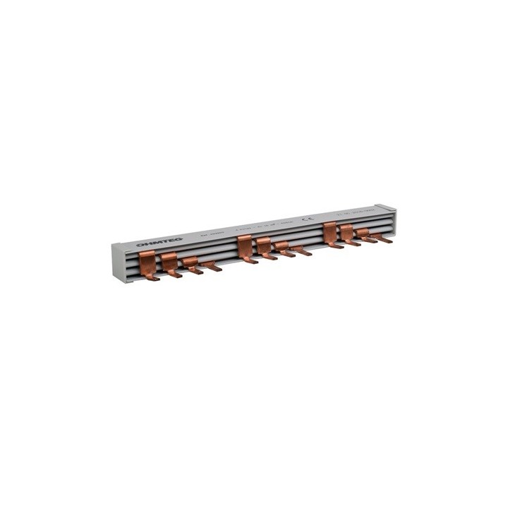Ohmtec - Barre de pontage tétrapolaire - 63A - 12 modules - Réf : 423269