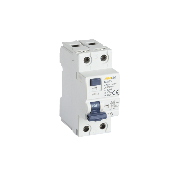 Ohmtec -  Interrupteur différentiel - 1P+N 6kA - 40A - Type B - Réf : 423465